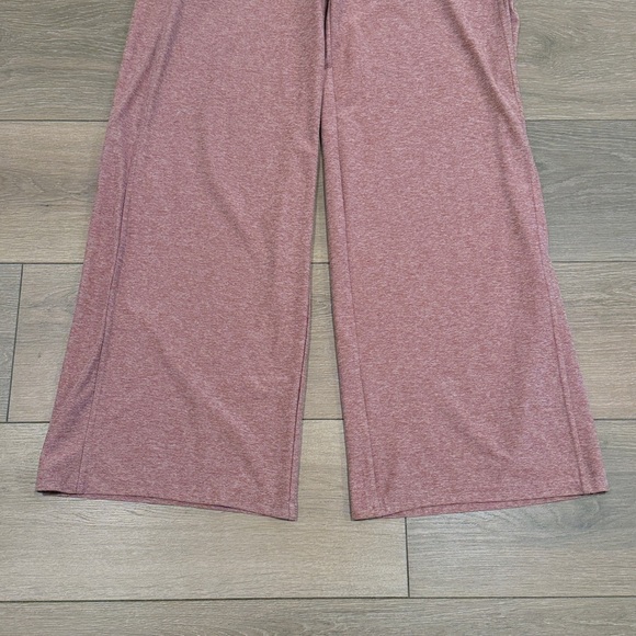 FABLETICS Blush Mauve Heather Cloud Jersey Wide Leg Pant Lounge Comfy Soft Sz M - Picture 5 of 12